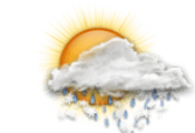 Nebulosidade moderada com possíveis com chuva e neve