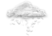 Céu totalmente nublado com possíveis com queda de neve