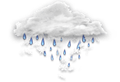 Céu totalmente nublado com possíveis com chuva e neve