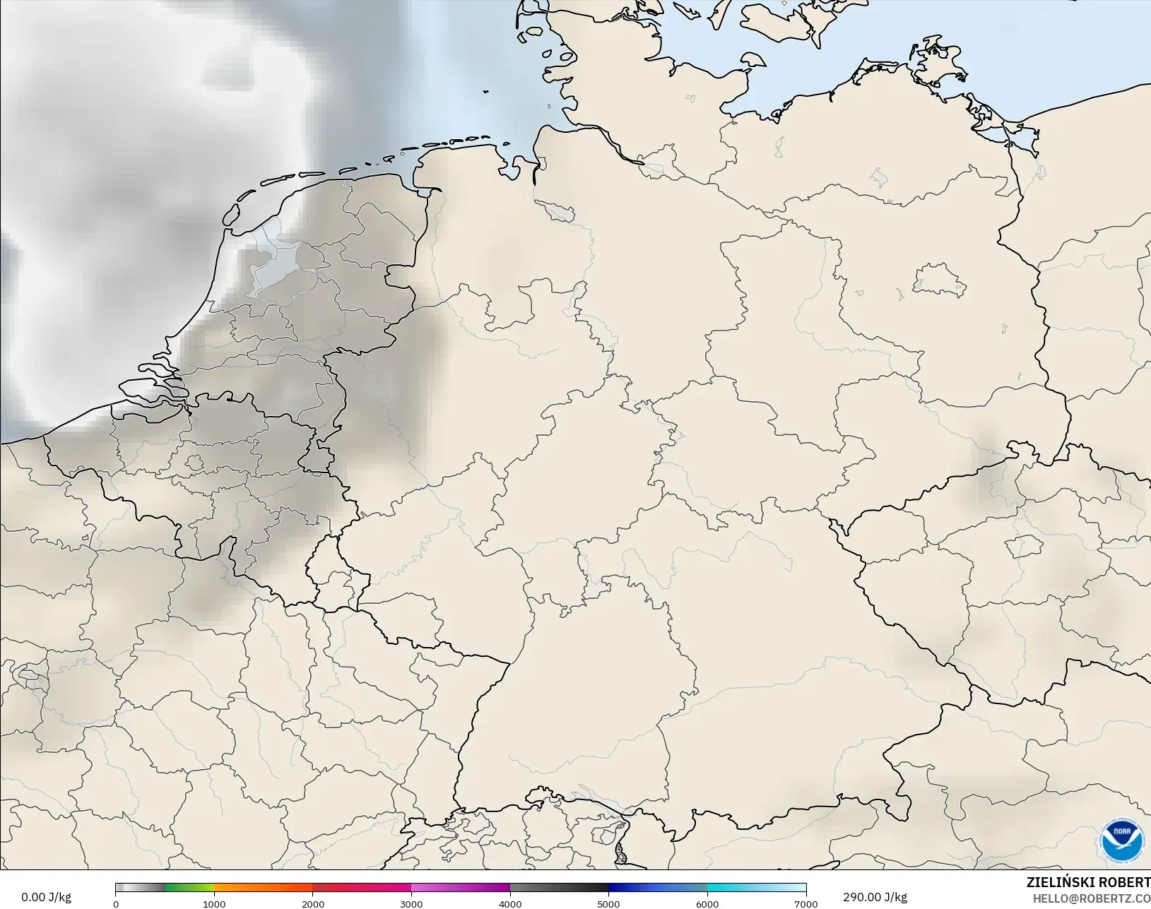 GFS modelo - Alemanha, CAPE