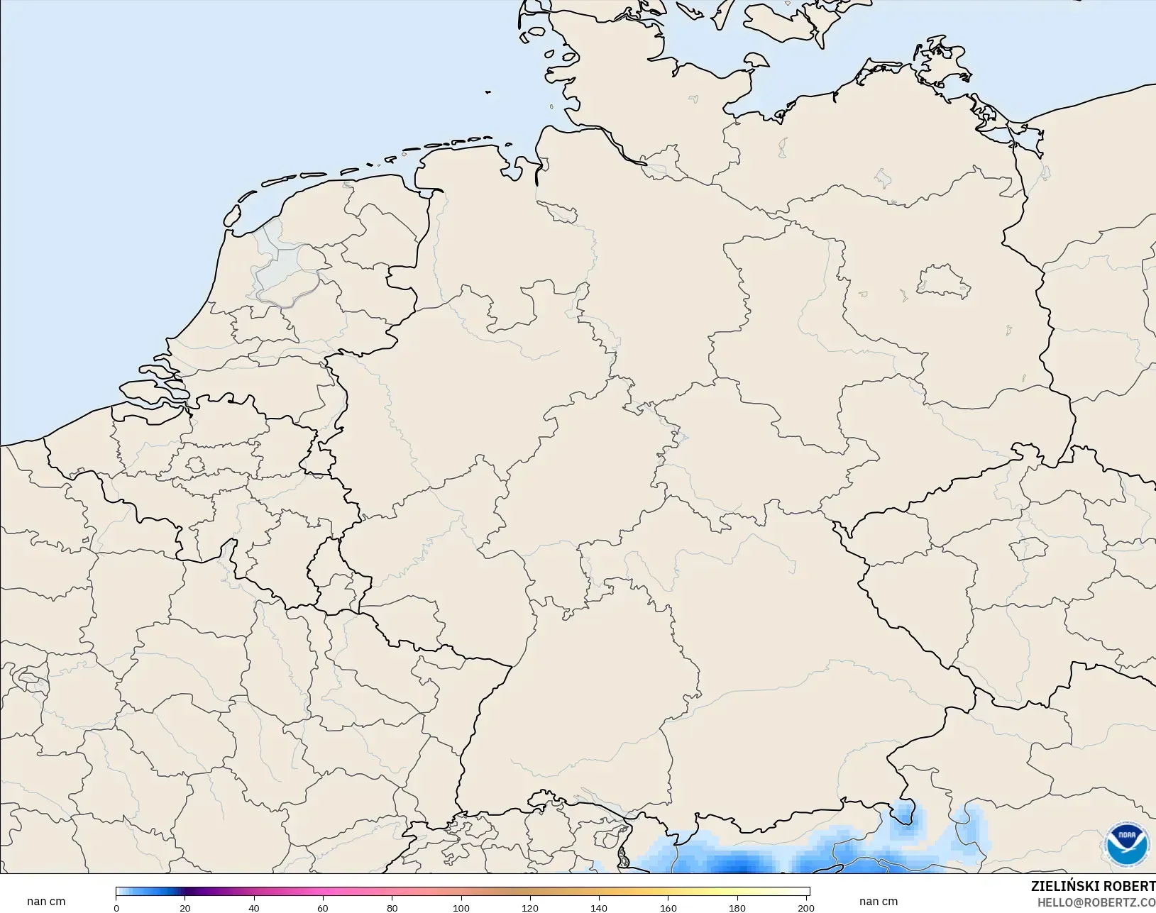 GFS modelo - Alemanha, Profundidade da neve