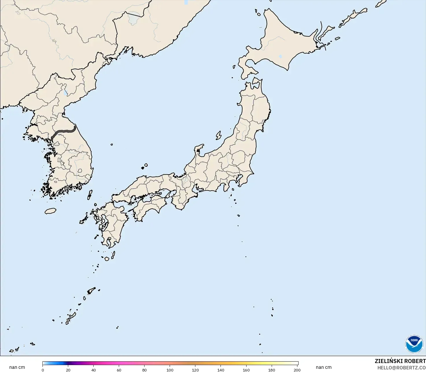 GFS modelo - Japão, Profundidade da neve