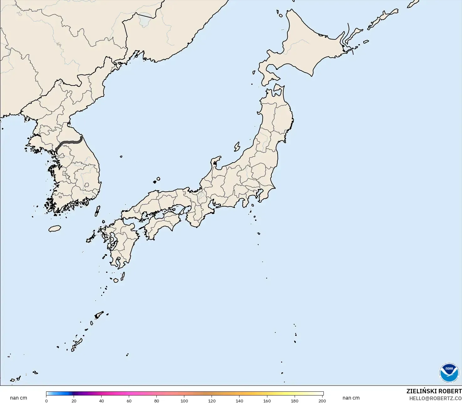 GFS modelo - Japão, Profundidade da neve