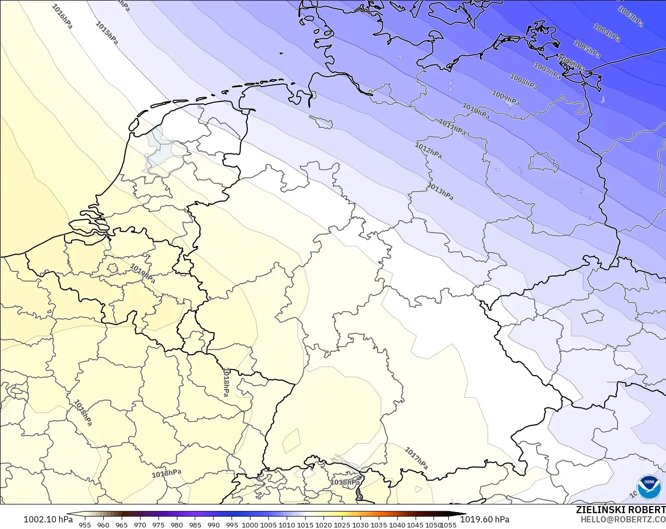 GFS modelo - Alemanha, Pressão