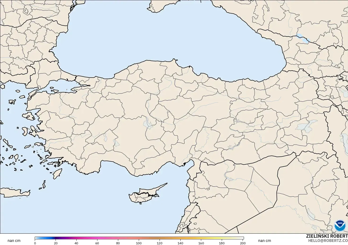 GFS modelo - Turquia, Profundidade da neve