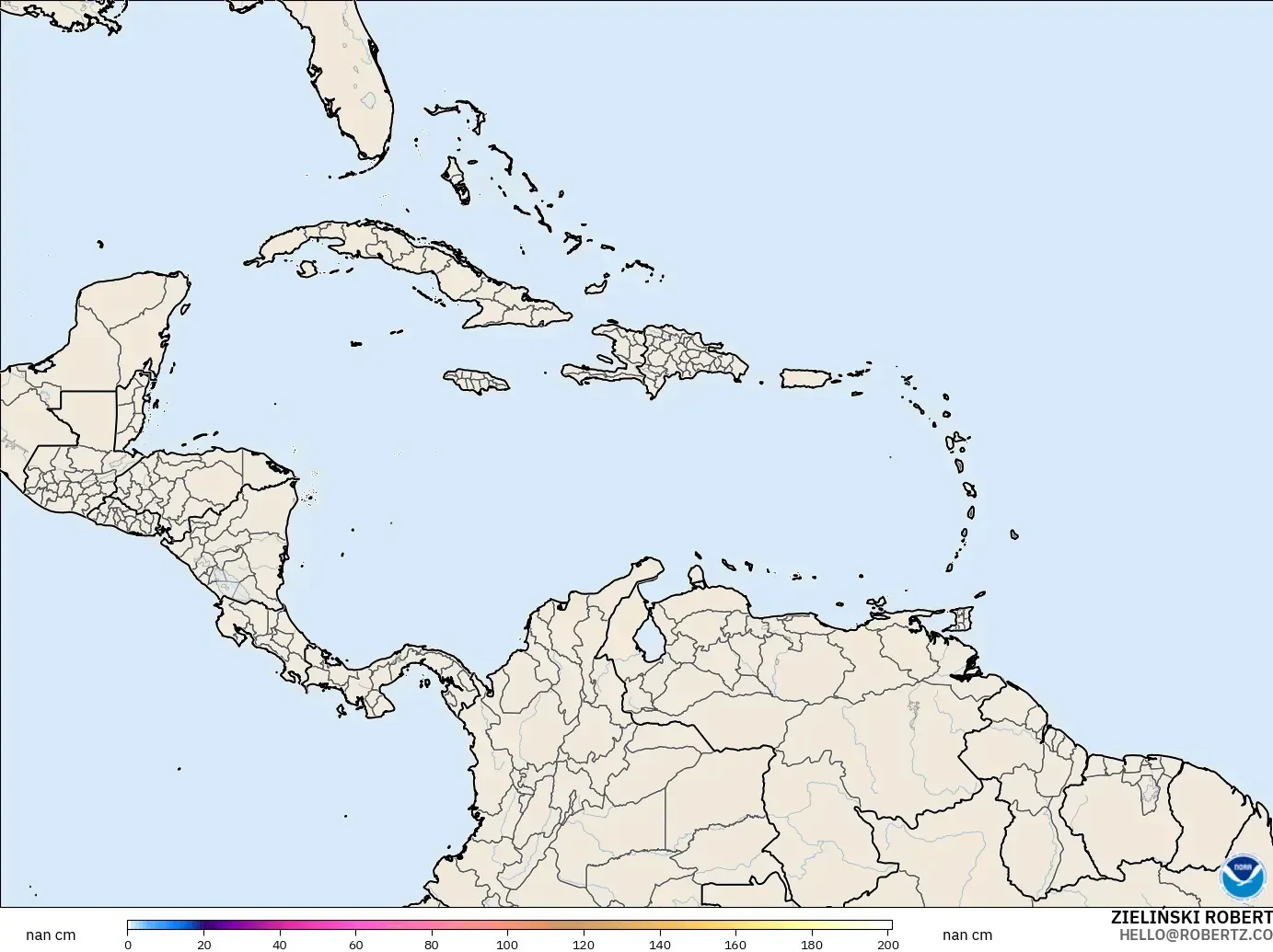 GFS modelo - Caribe, Profundidade da neve