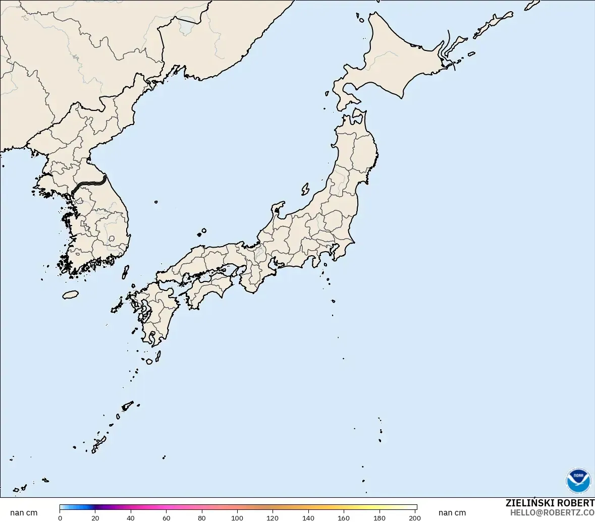 GFS modelo - Japão, Profundidade da neve