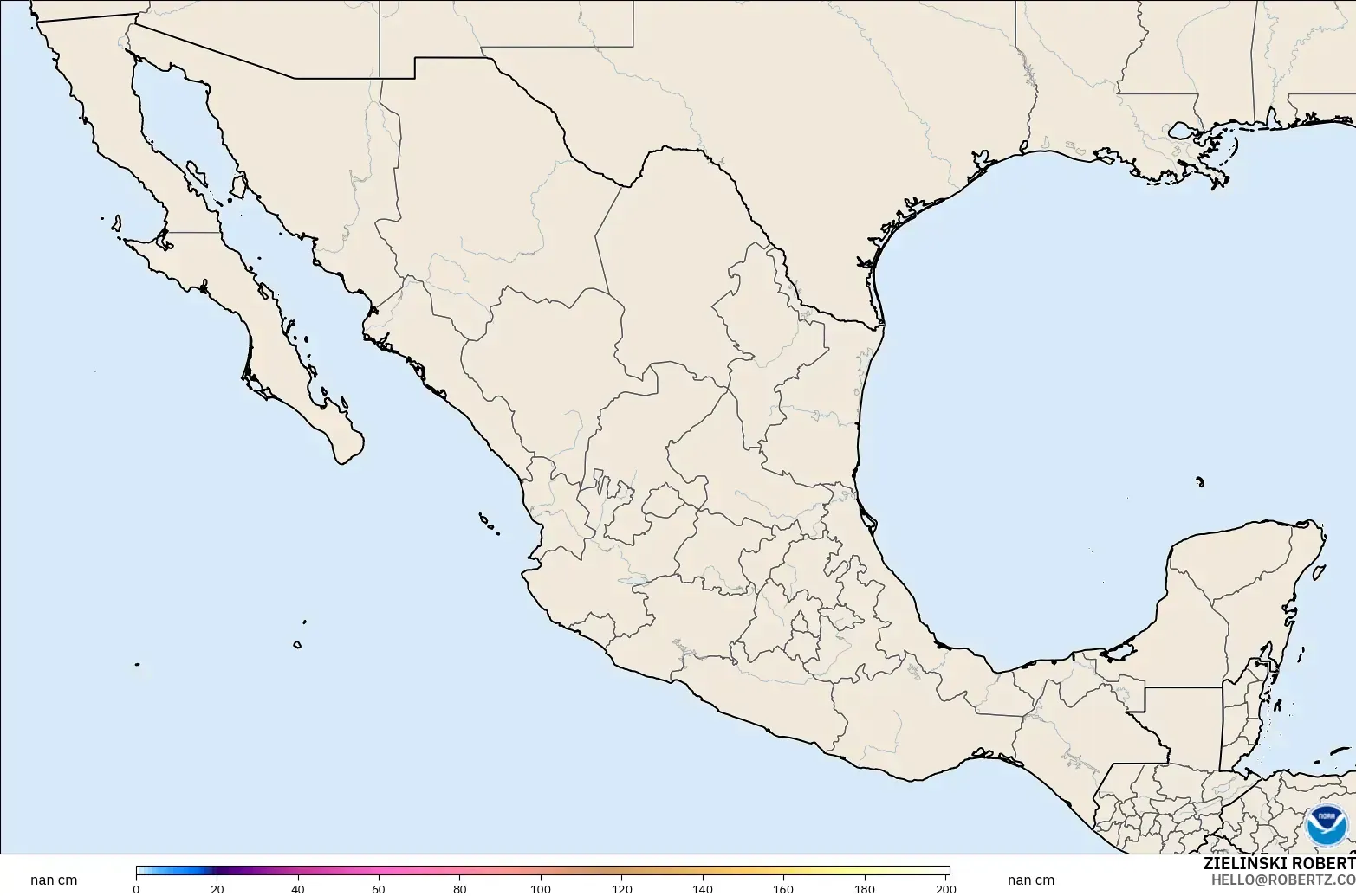 GFS modelo - México, Profundidade da neve