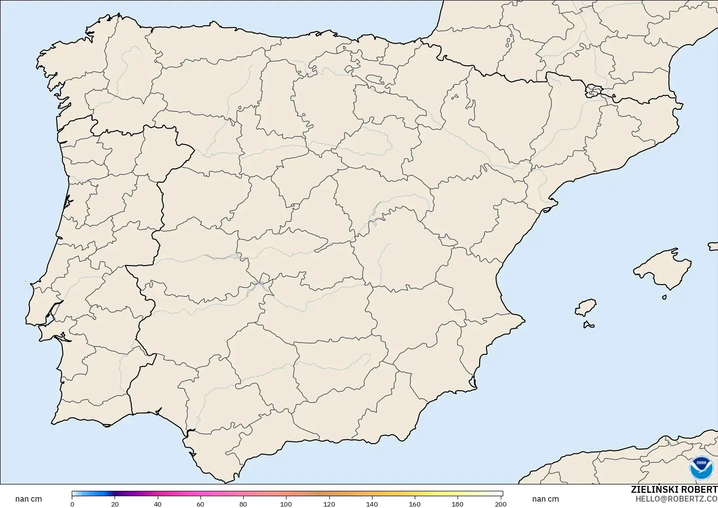 GFS modelo - Espanha, Profundidade da neve
