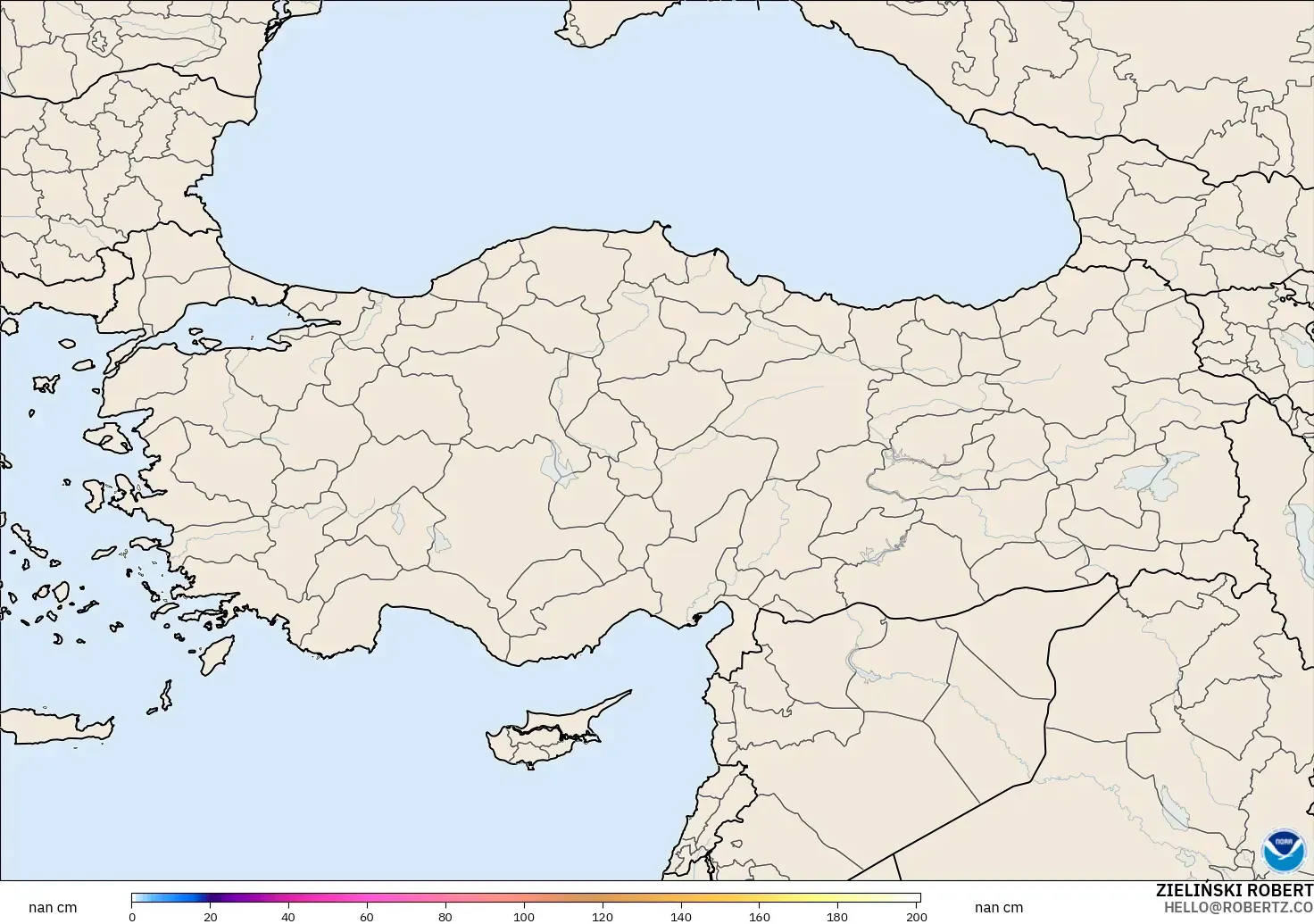 GFS modelo - Turquia, Profundidade da neve