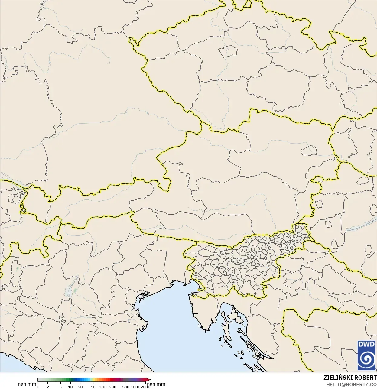 ICON Alemanha 2 km modelo - Áustria, Acúmulo de precipitação