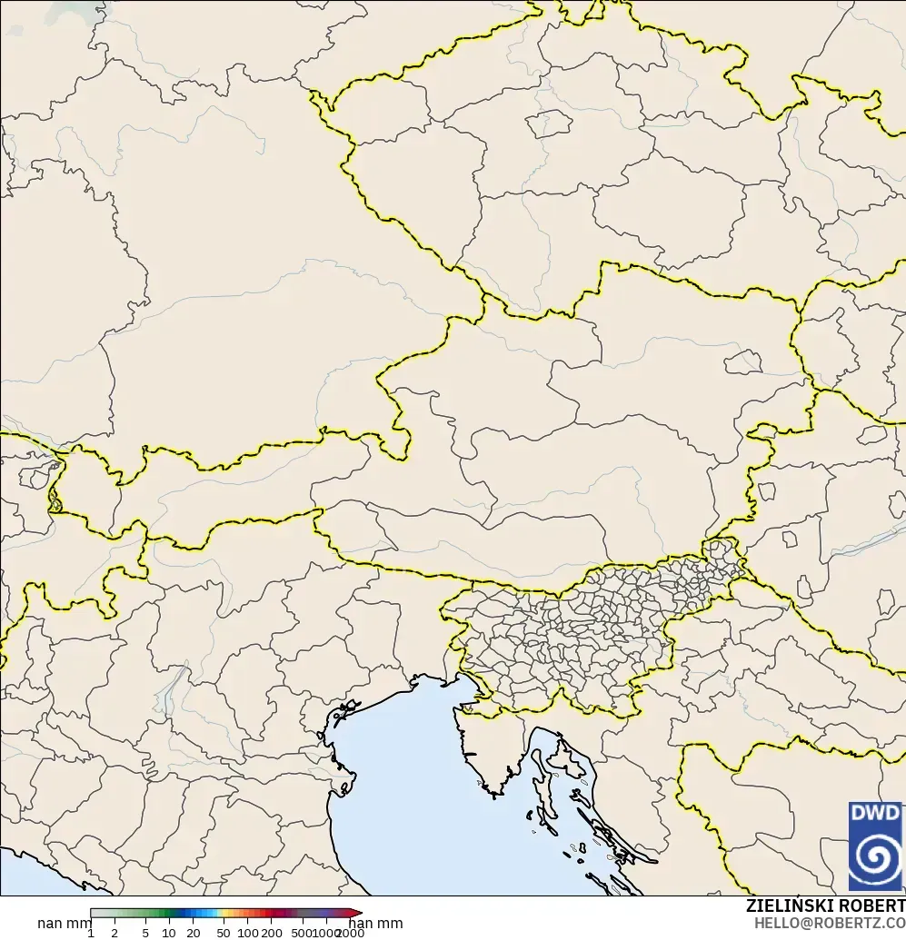 ICON Alemanha 2 km modelo - Áustria, Acúmulo de precipitação