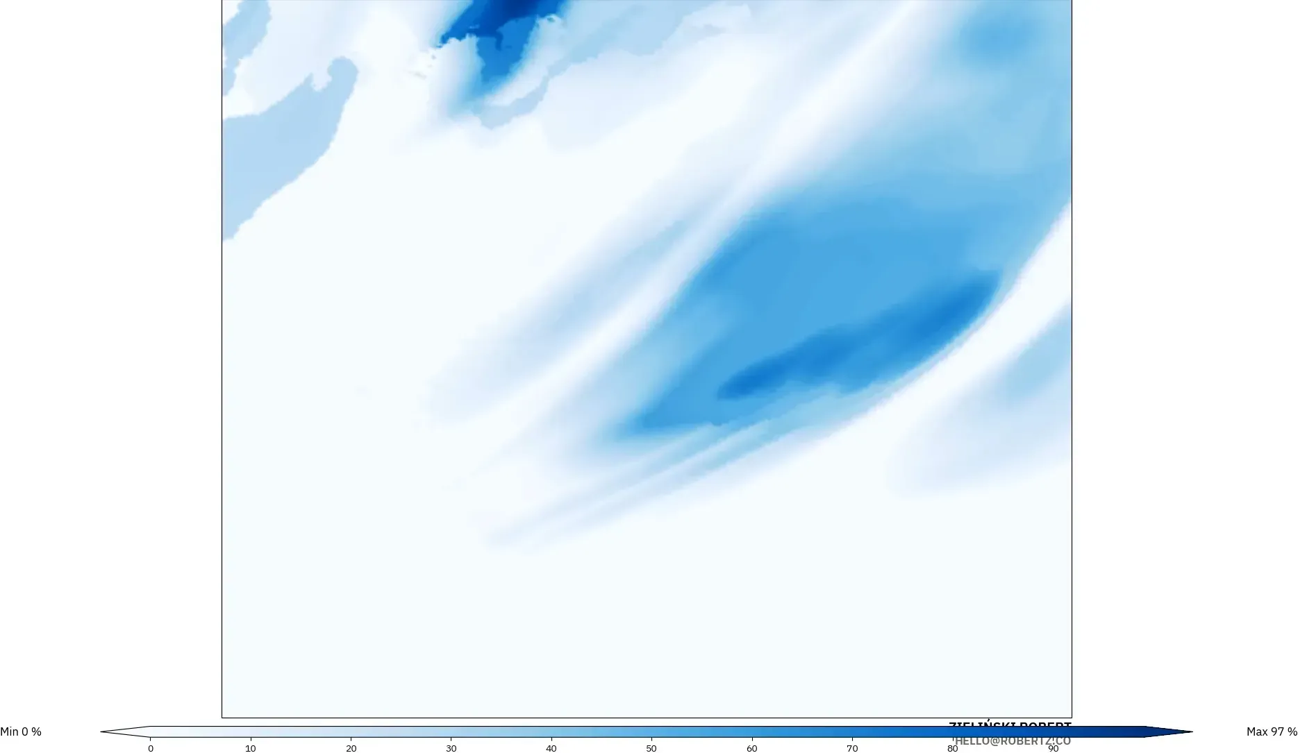 ICON Polônia 2 km modelo - Polônia, High Cloud Cover