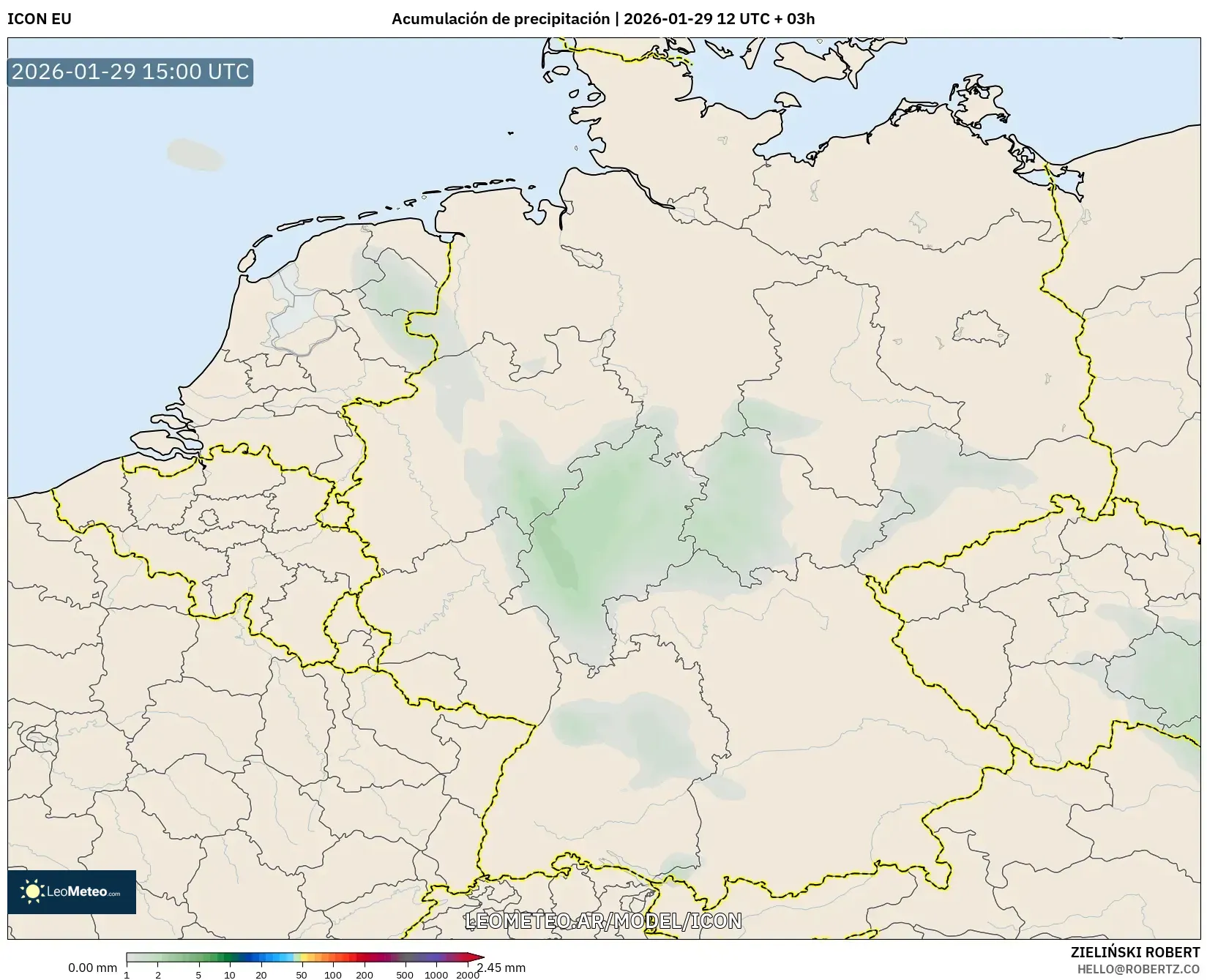 ICON model - Alemanha, Acúmulo de precipitação