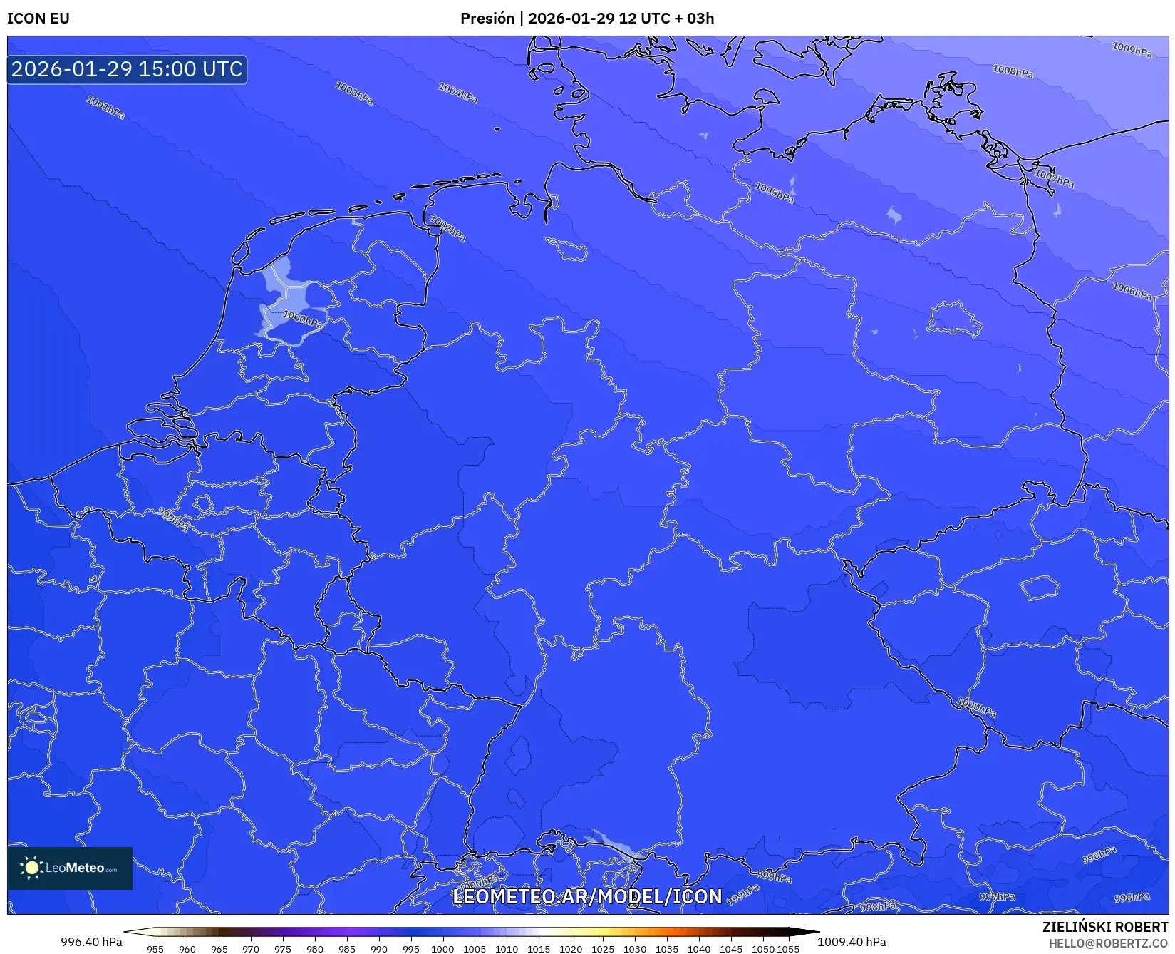 ICON model - Alemanha, Pressão