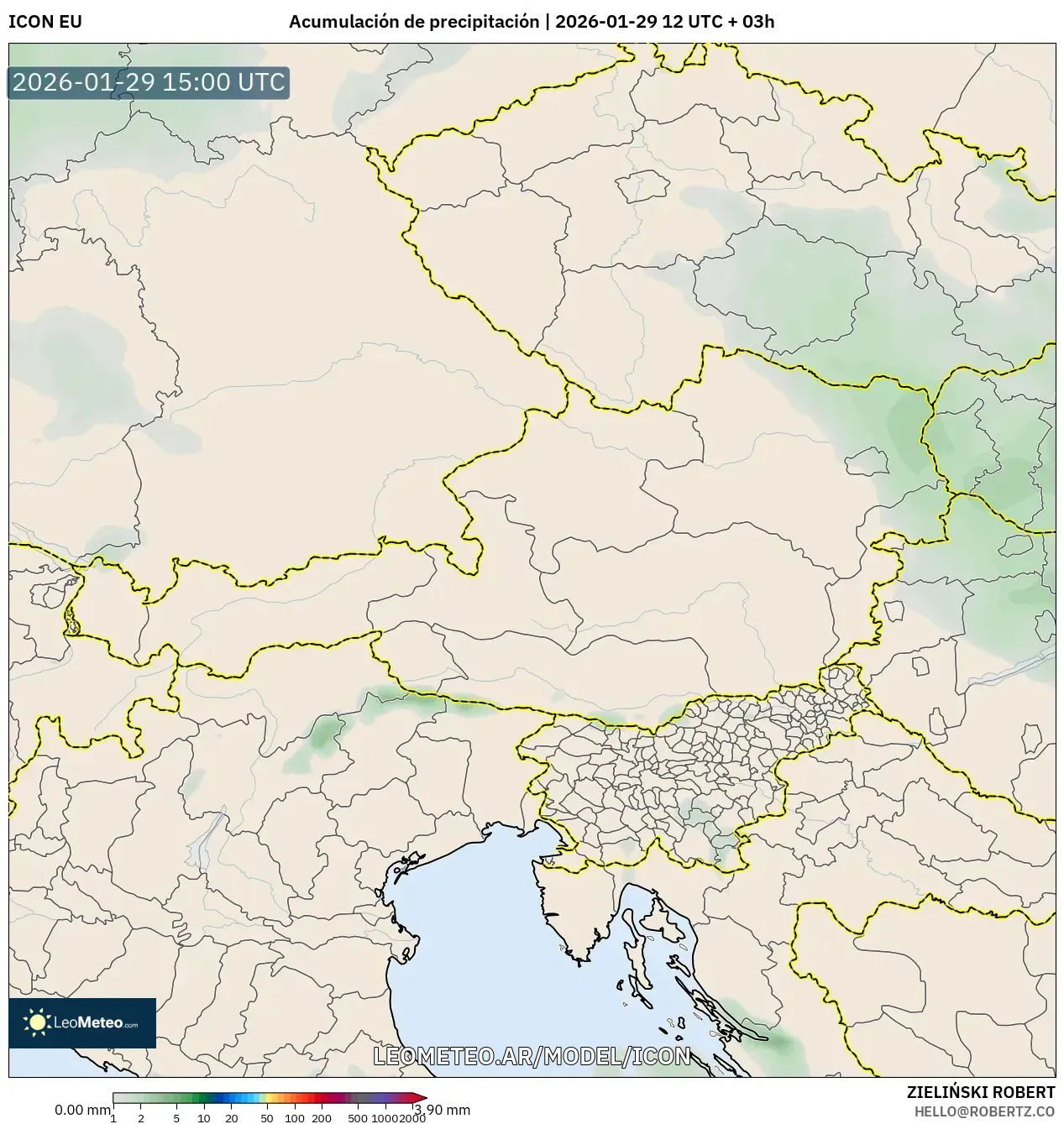 ICON model - Áustria, Acúmulo de precipitação