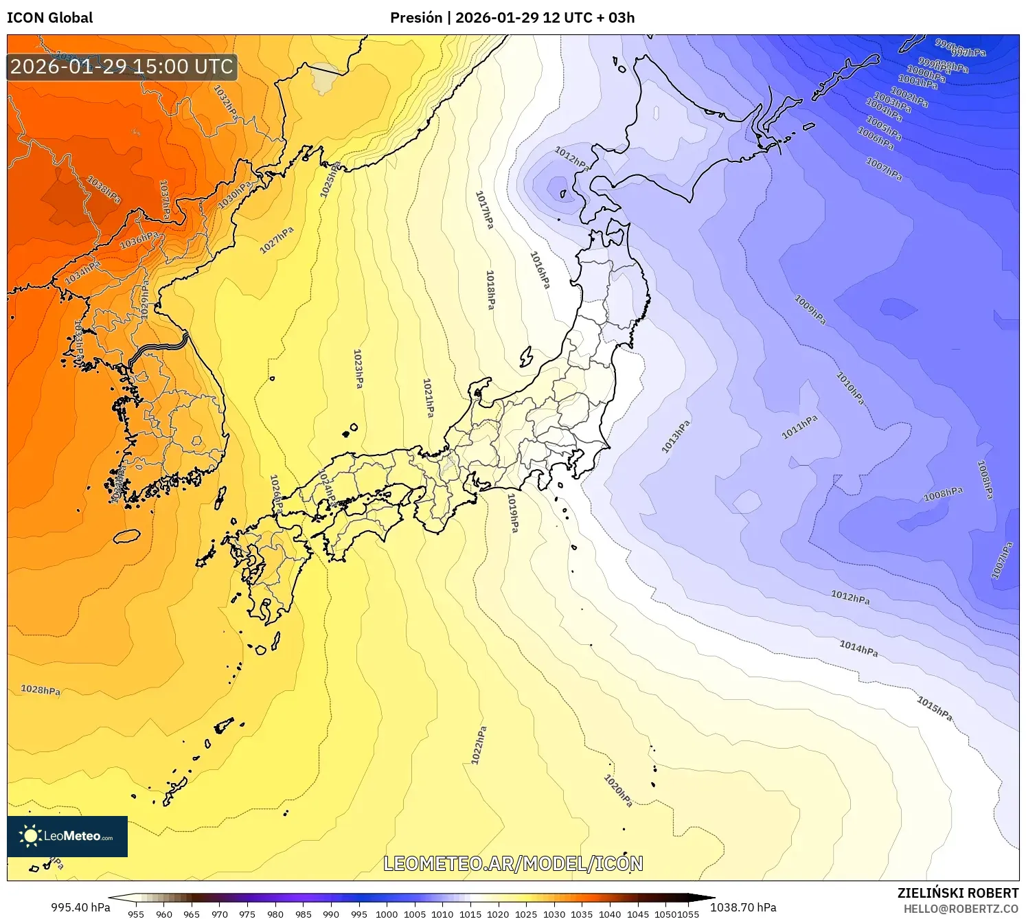 ICON model - Japão, Pressão