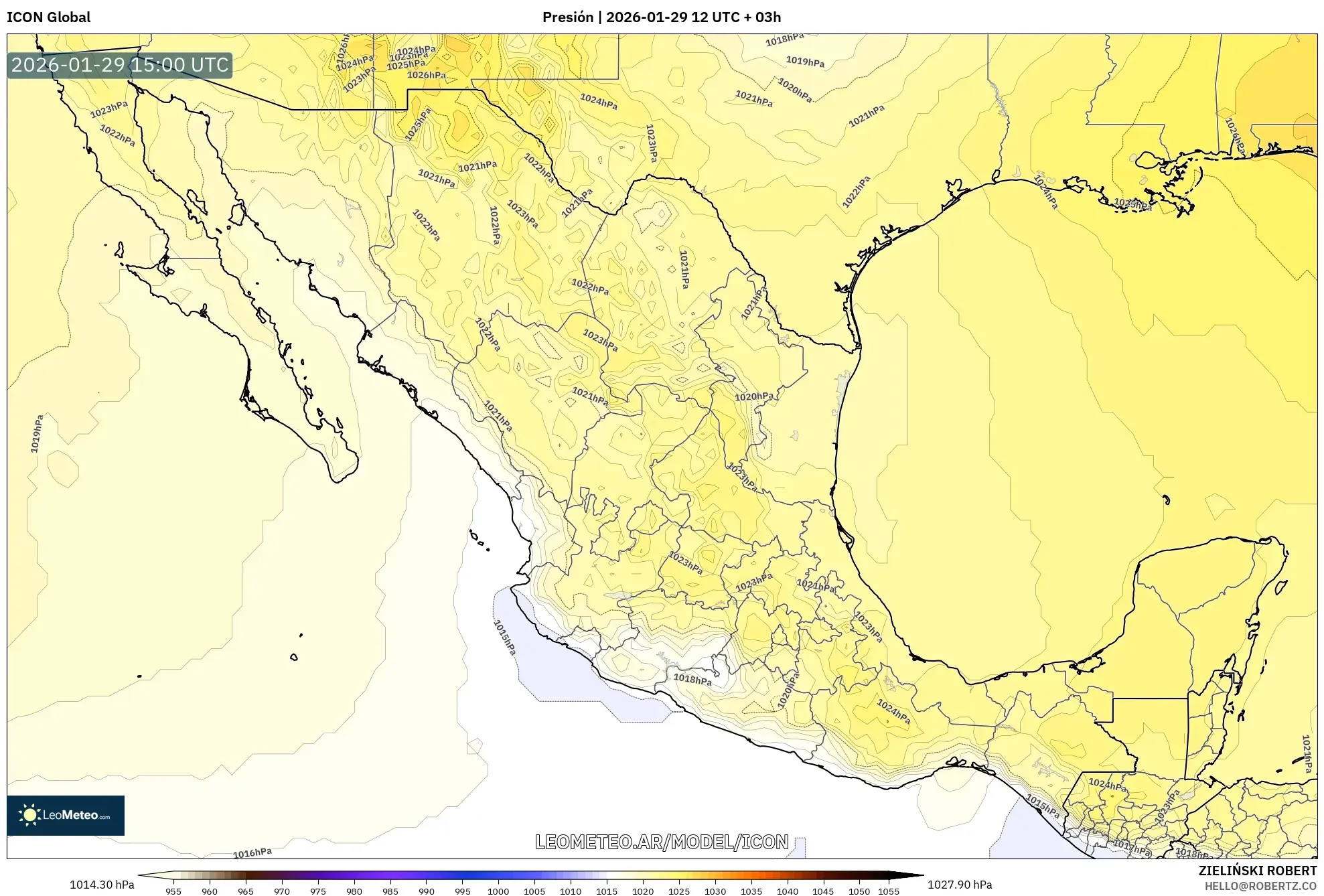ICON model - México, Pressão