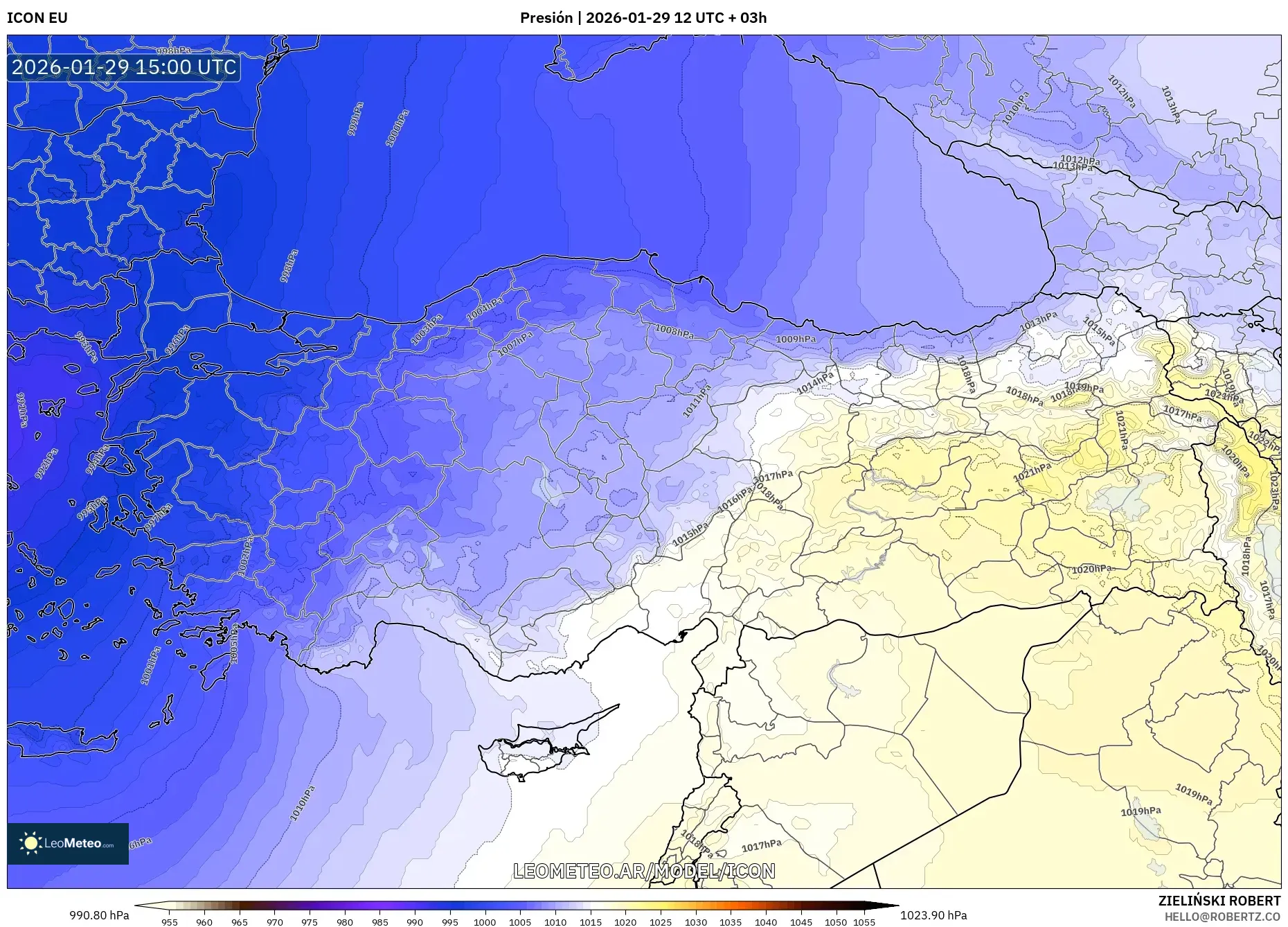 ICON model - Turquia, Pressão