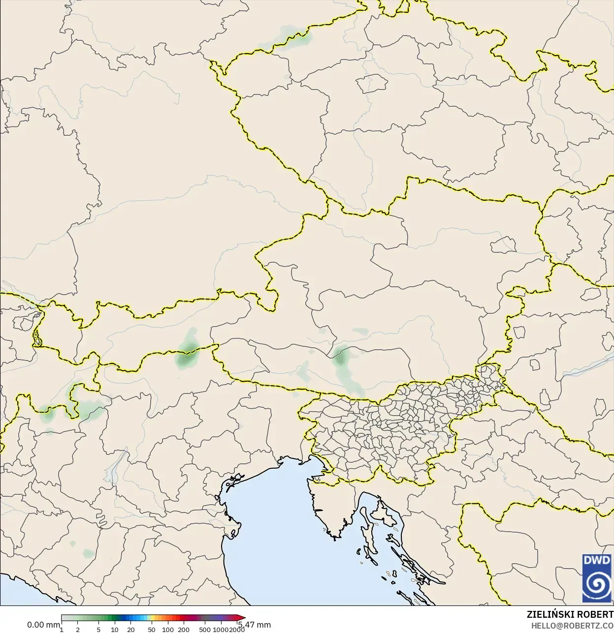 ICON modelo - Áustria, Acúmulo de precipitação