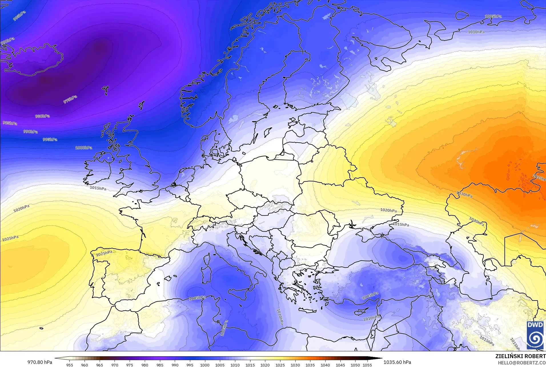 ICON modelo - Europa, Pressão