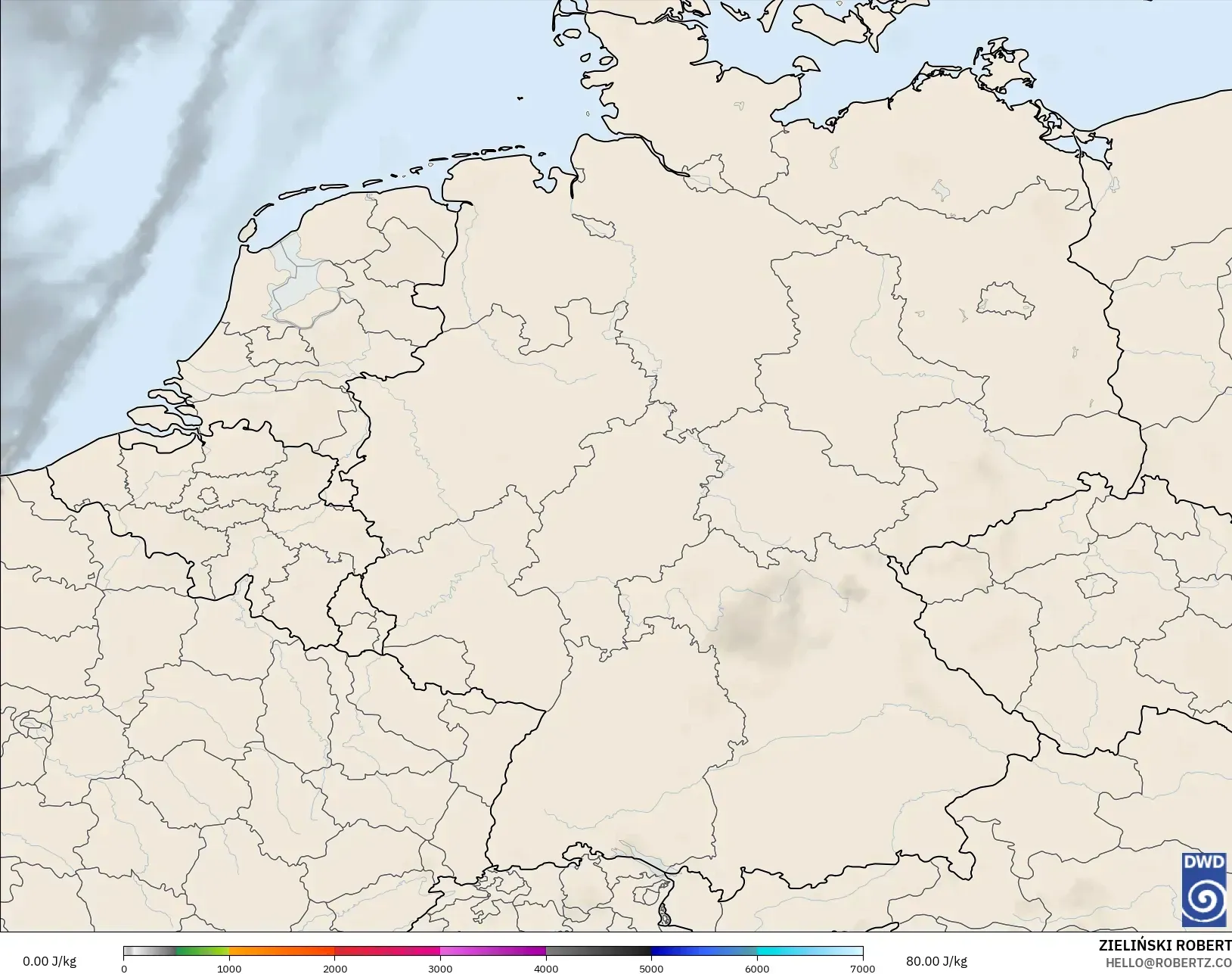 ICON modelo - Alemanha, CAPE