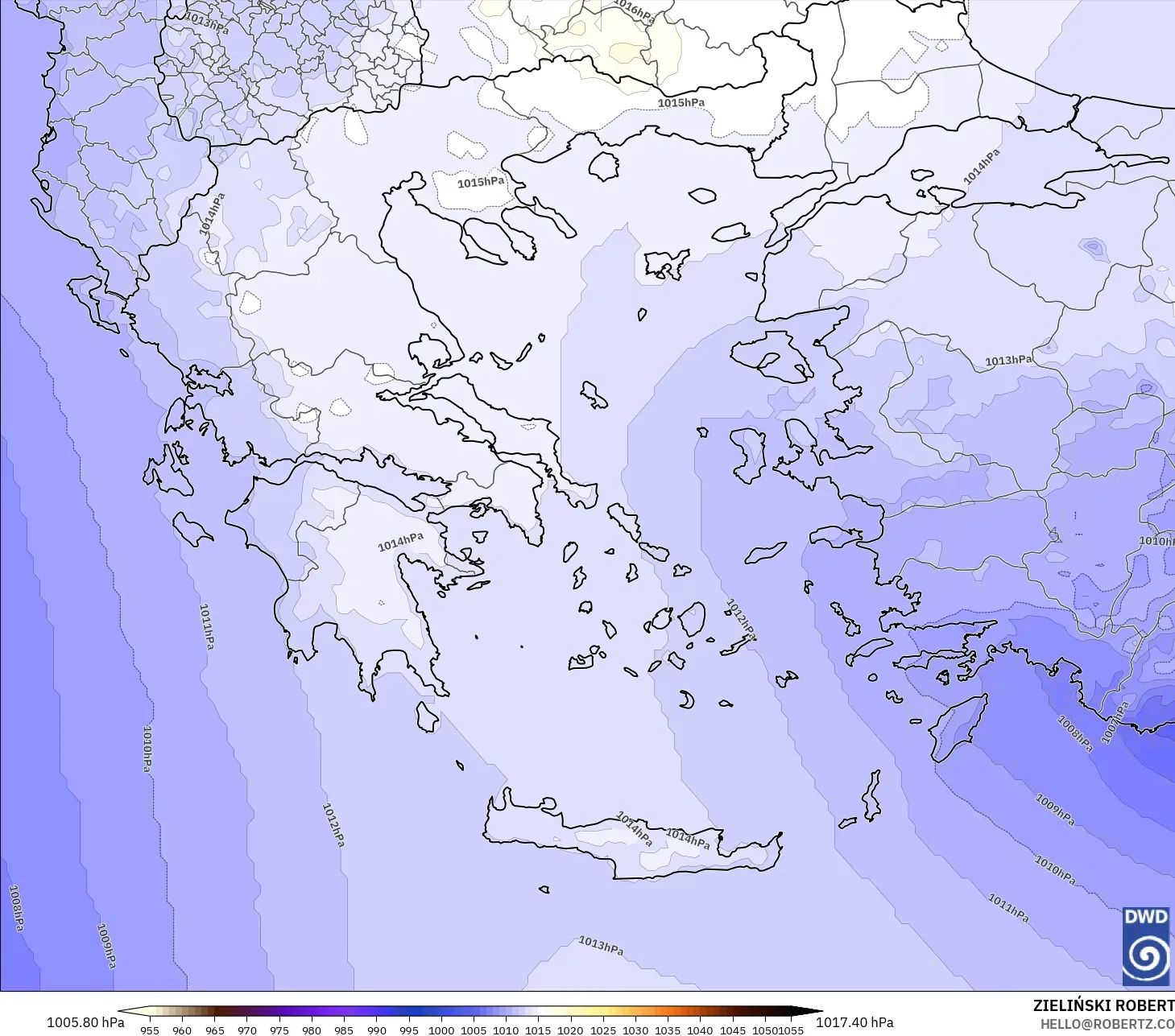 ICON modelo - Grécia, Pressão