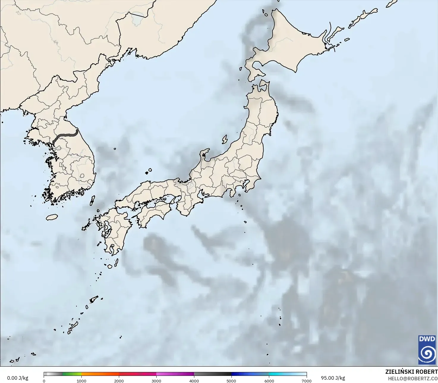 ICON modelo - Japão, CAPE