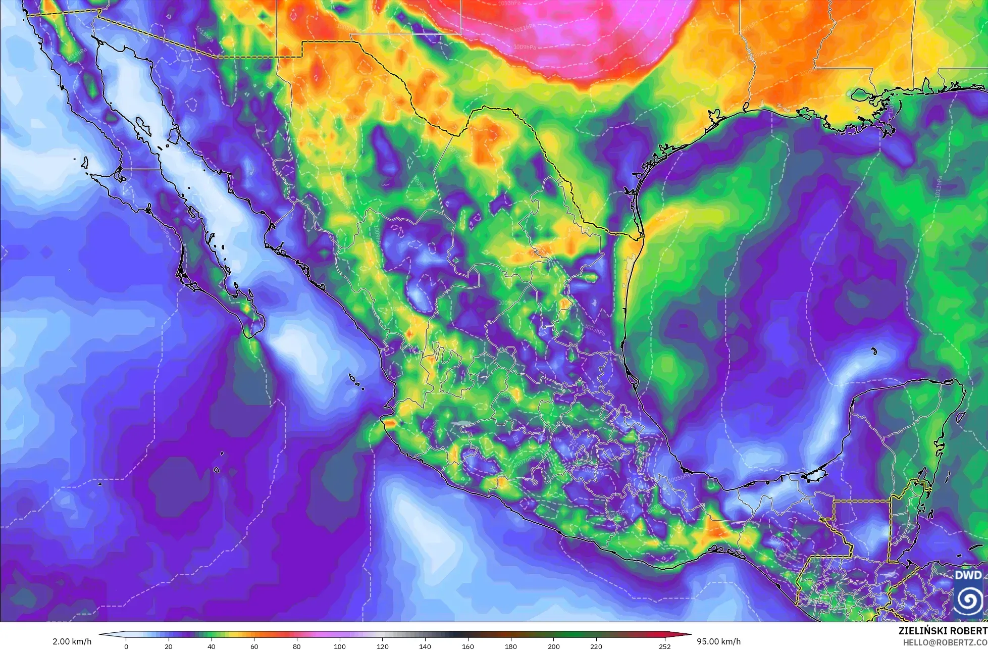 ICON modelo - México, Rajadas de vento