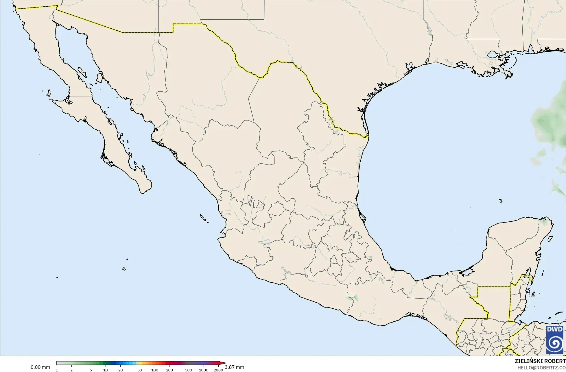 ICON modelo - México, Acúmulo de precipitação