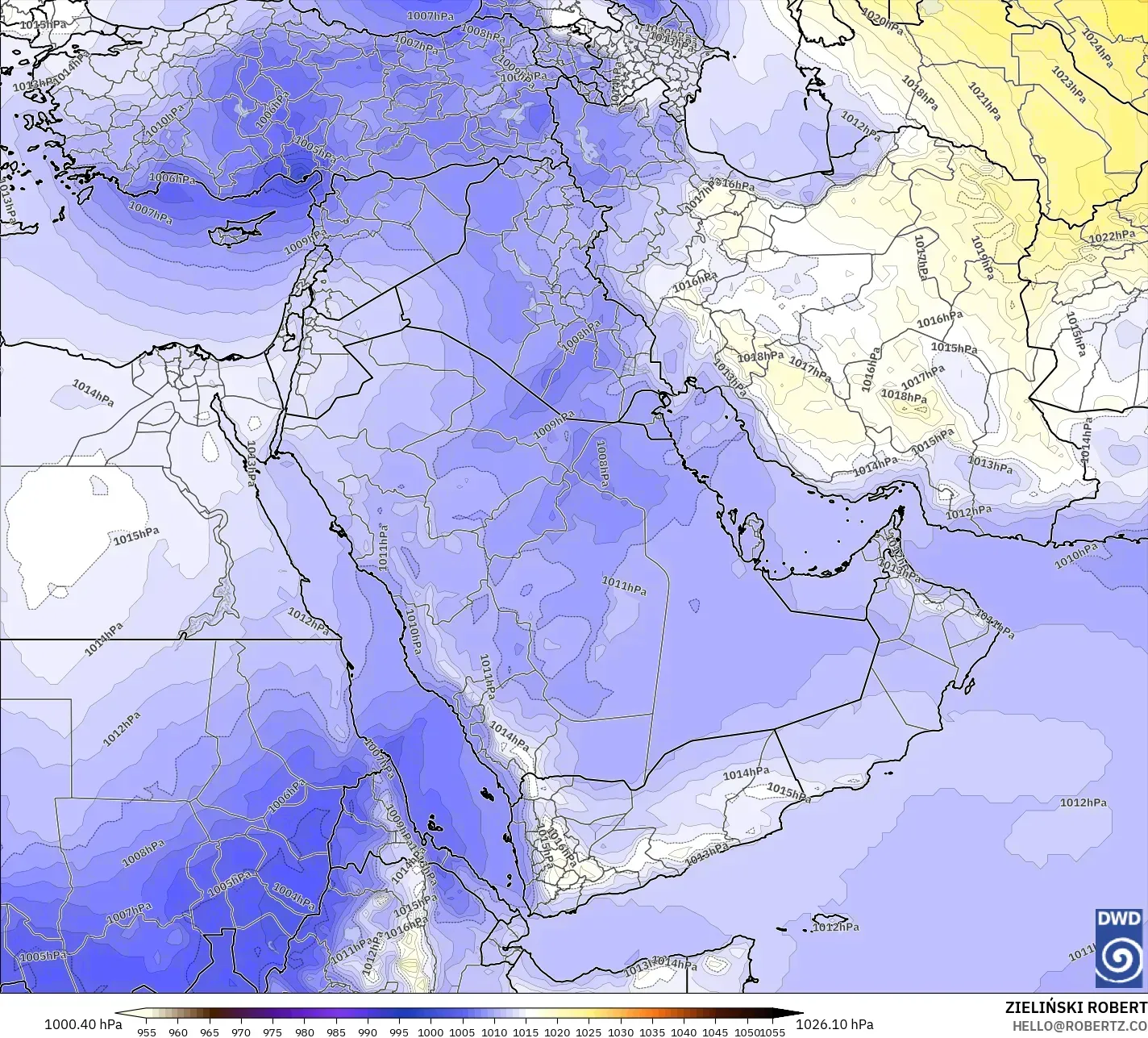 ICON modelo - Oriente Médio, Pressão
