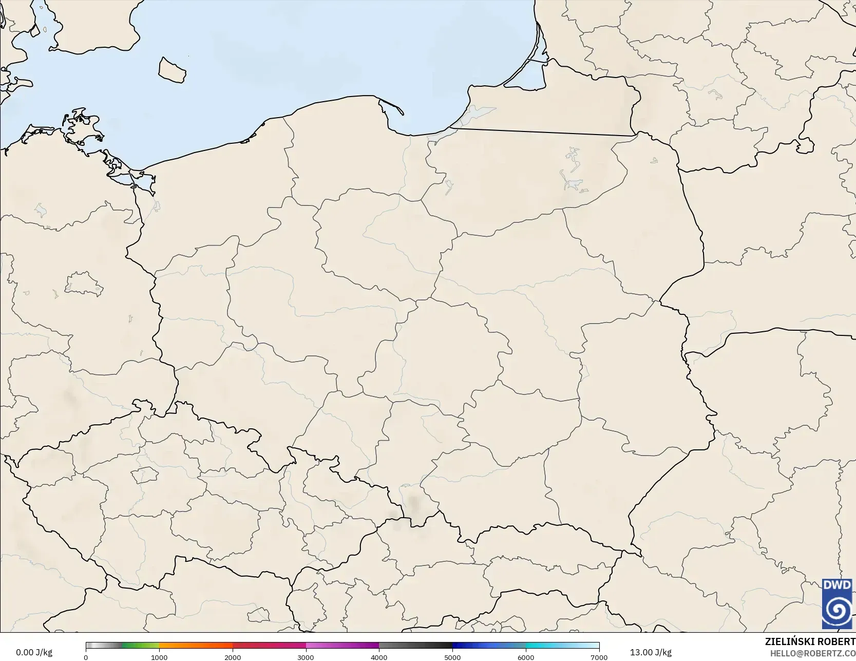 ICON modelo - Polônia, CAPE