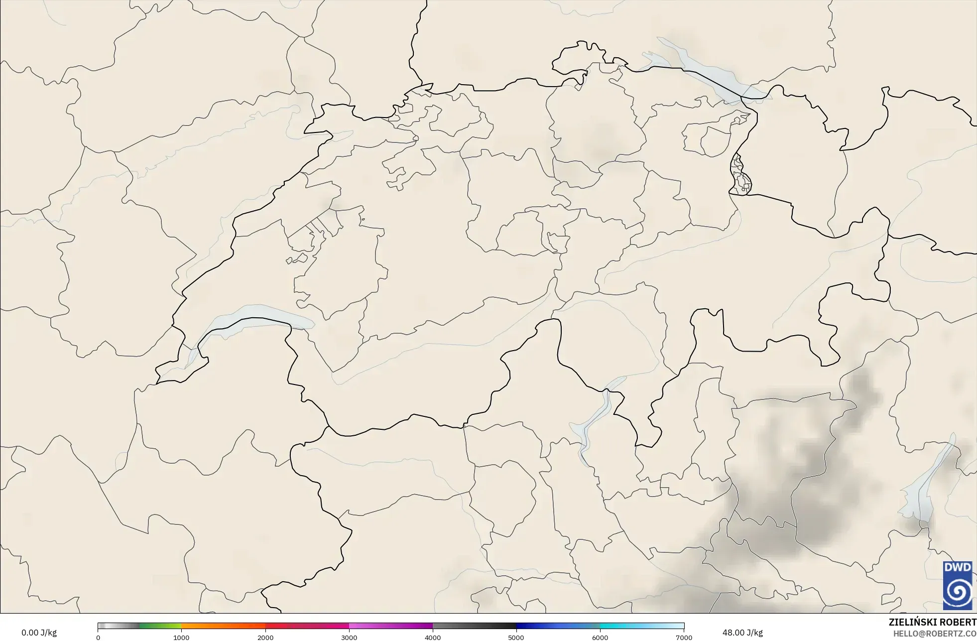 ICON modelo - Suíça, CAPE