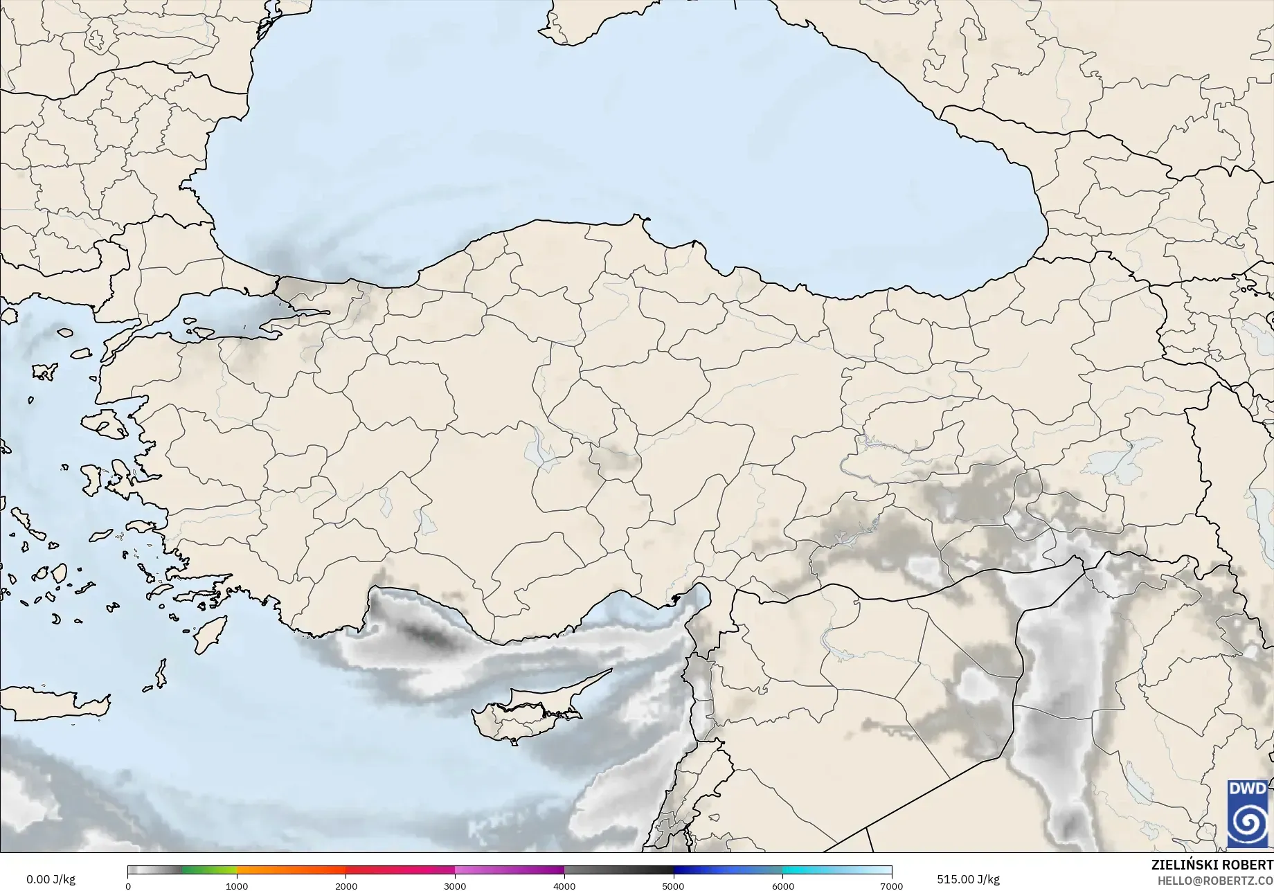ICON modelo - Turquia, CAPE