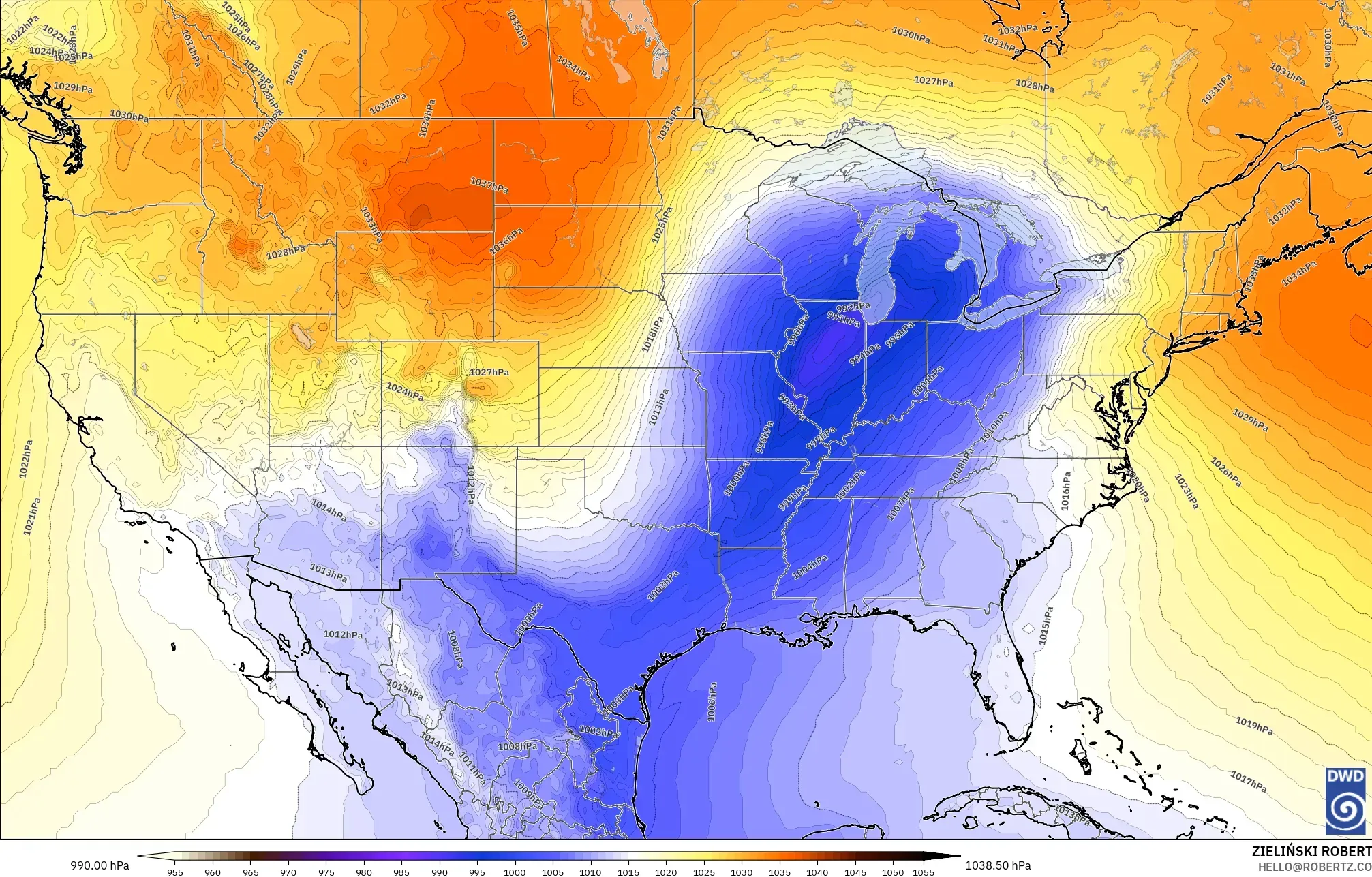 ICON modelo - Estados Unidos, Pressão