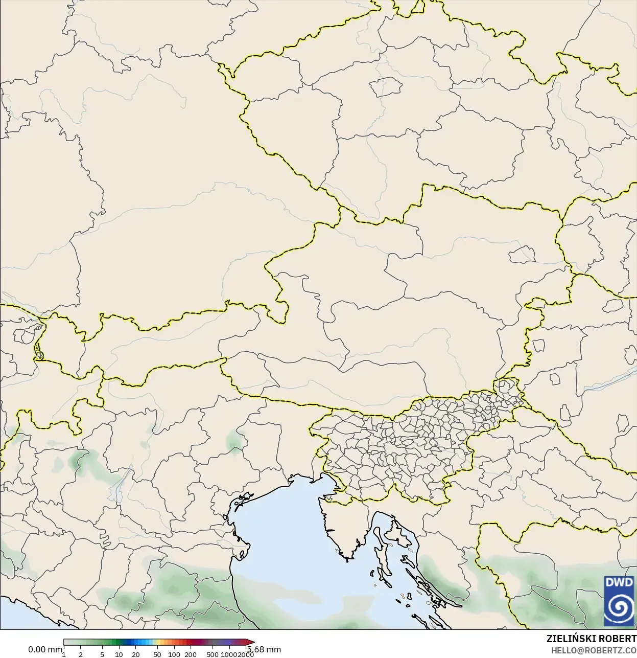 ICON modelo - Áustria, Acúmulo de precipitação