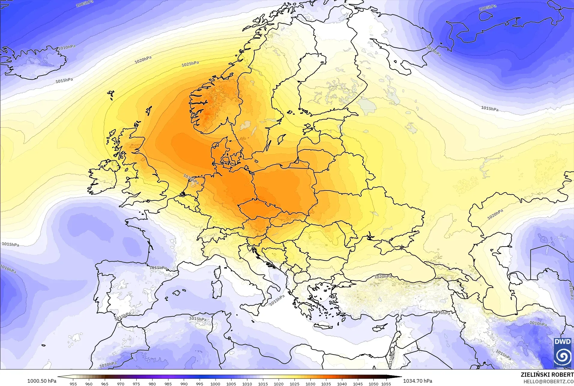 ICON modelo - Europa, Pressão