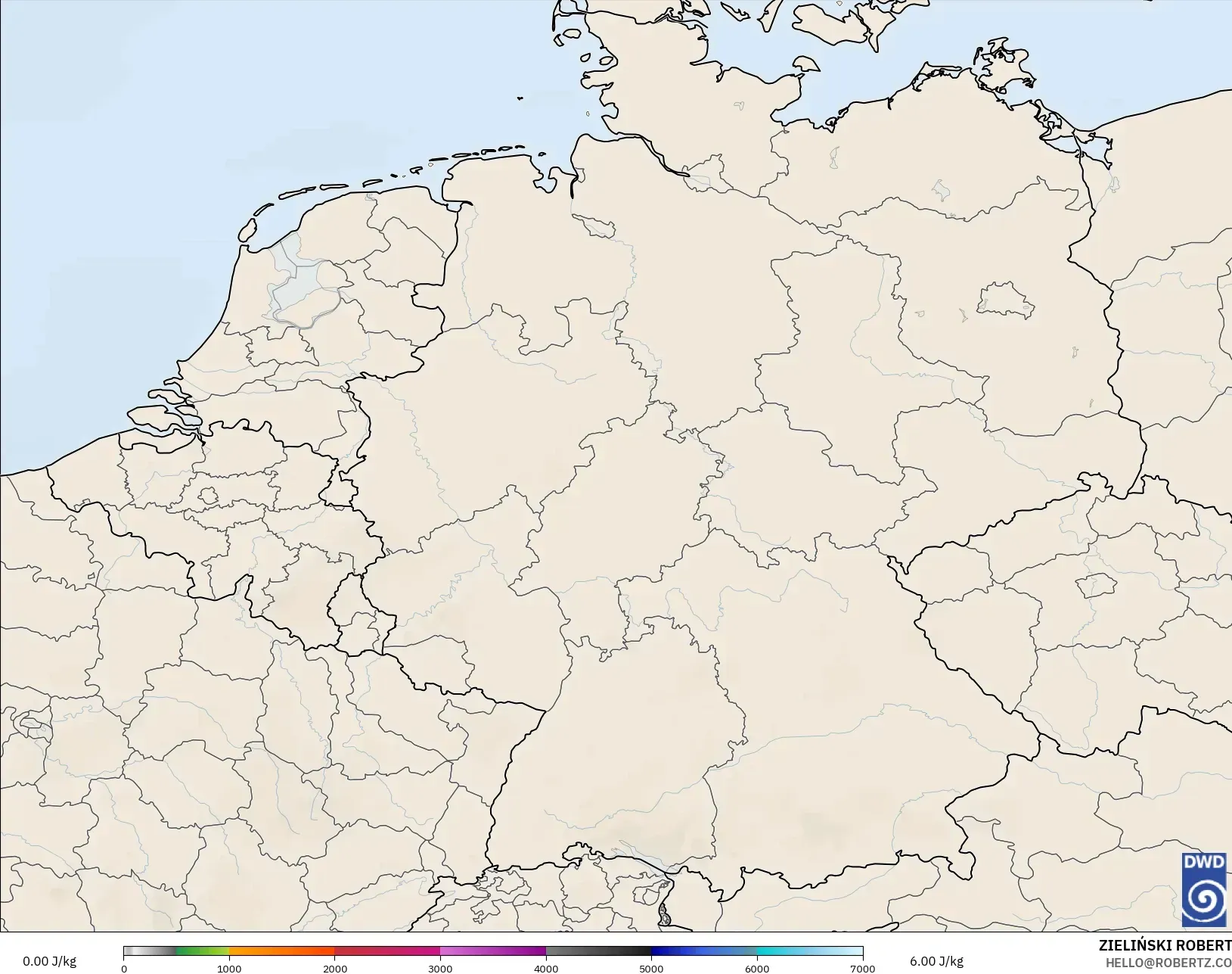 ICON modelo - Alemanha, CAPE