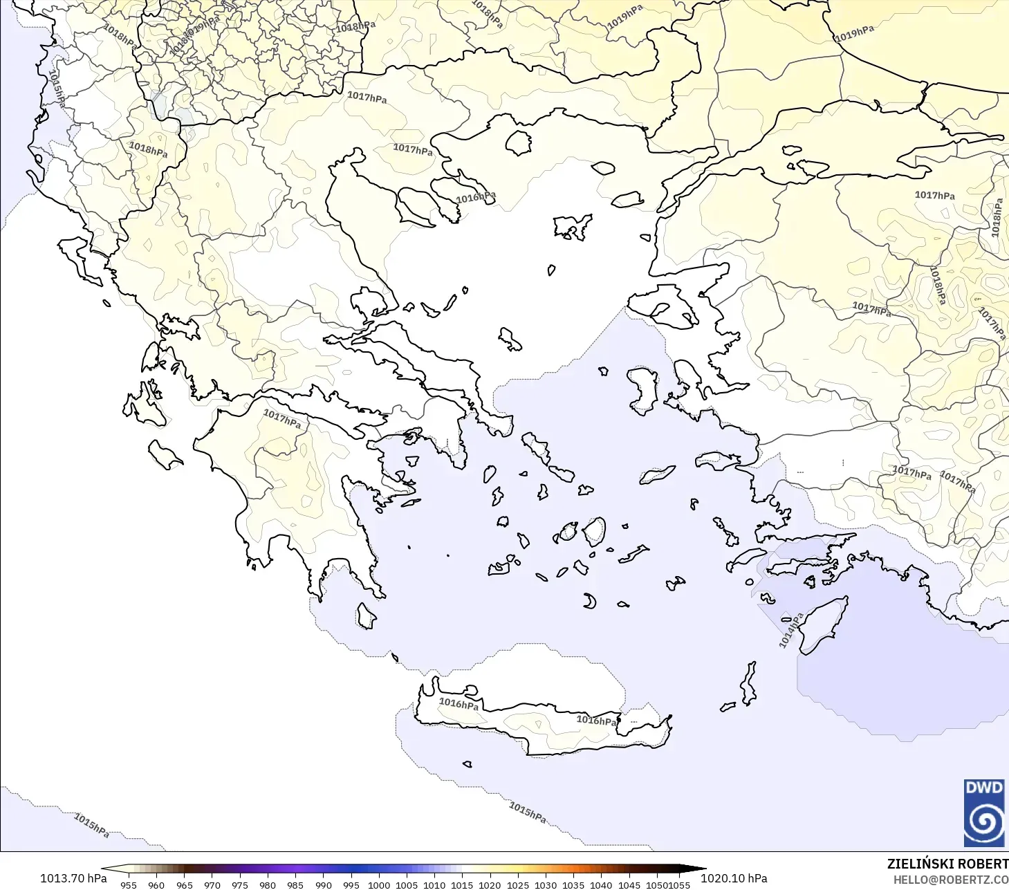 ICON modelo - Grécia, Pressão