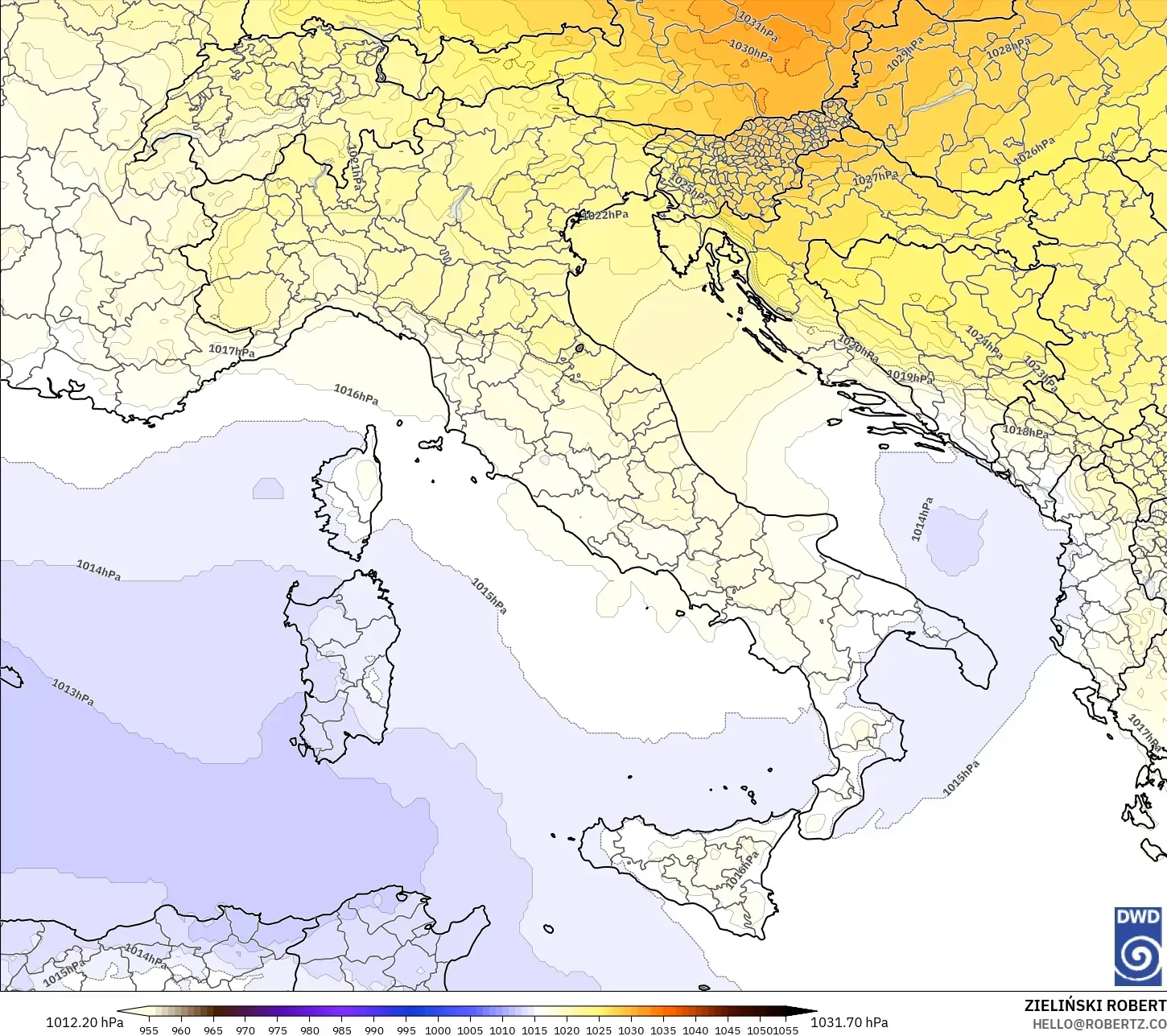 ICON modelo - Itália, Pressão