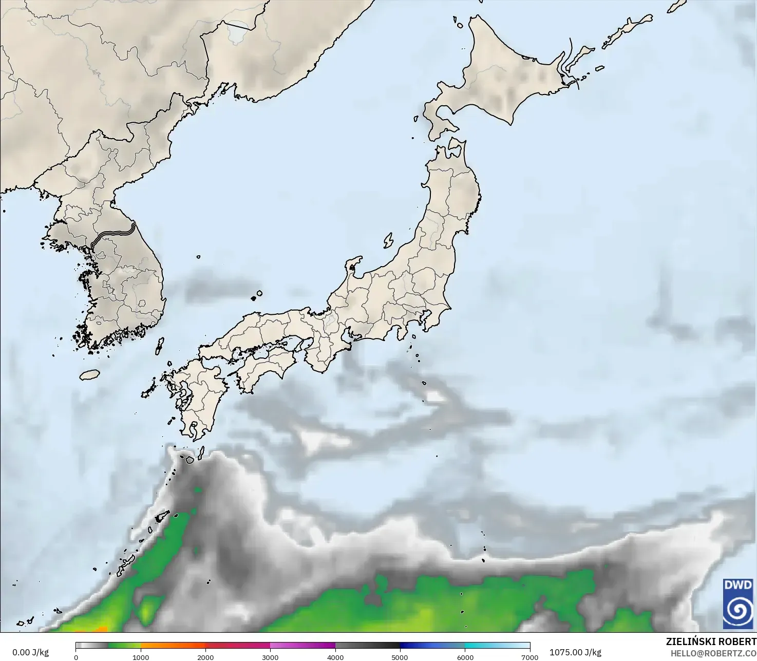 ICON modelo - Japão, CAPE