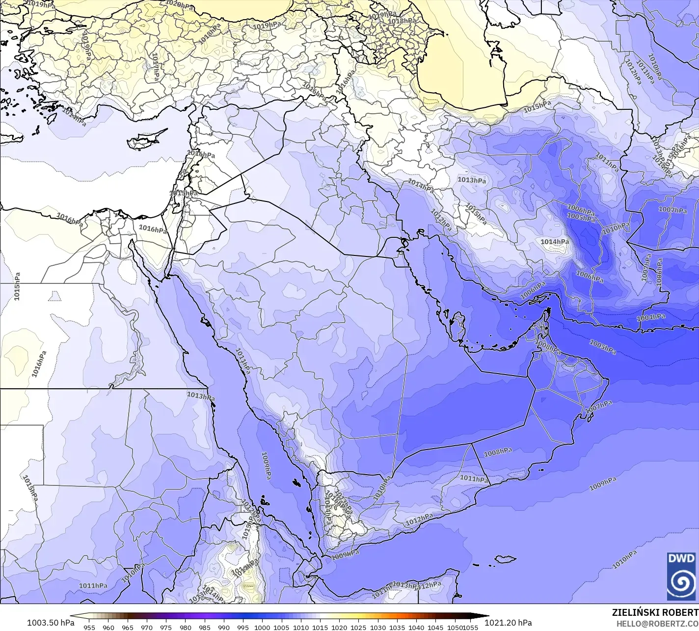 ICON modelo - Oriente Médio, Pressão