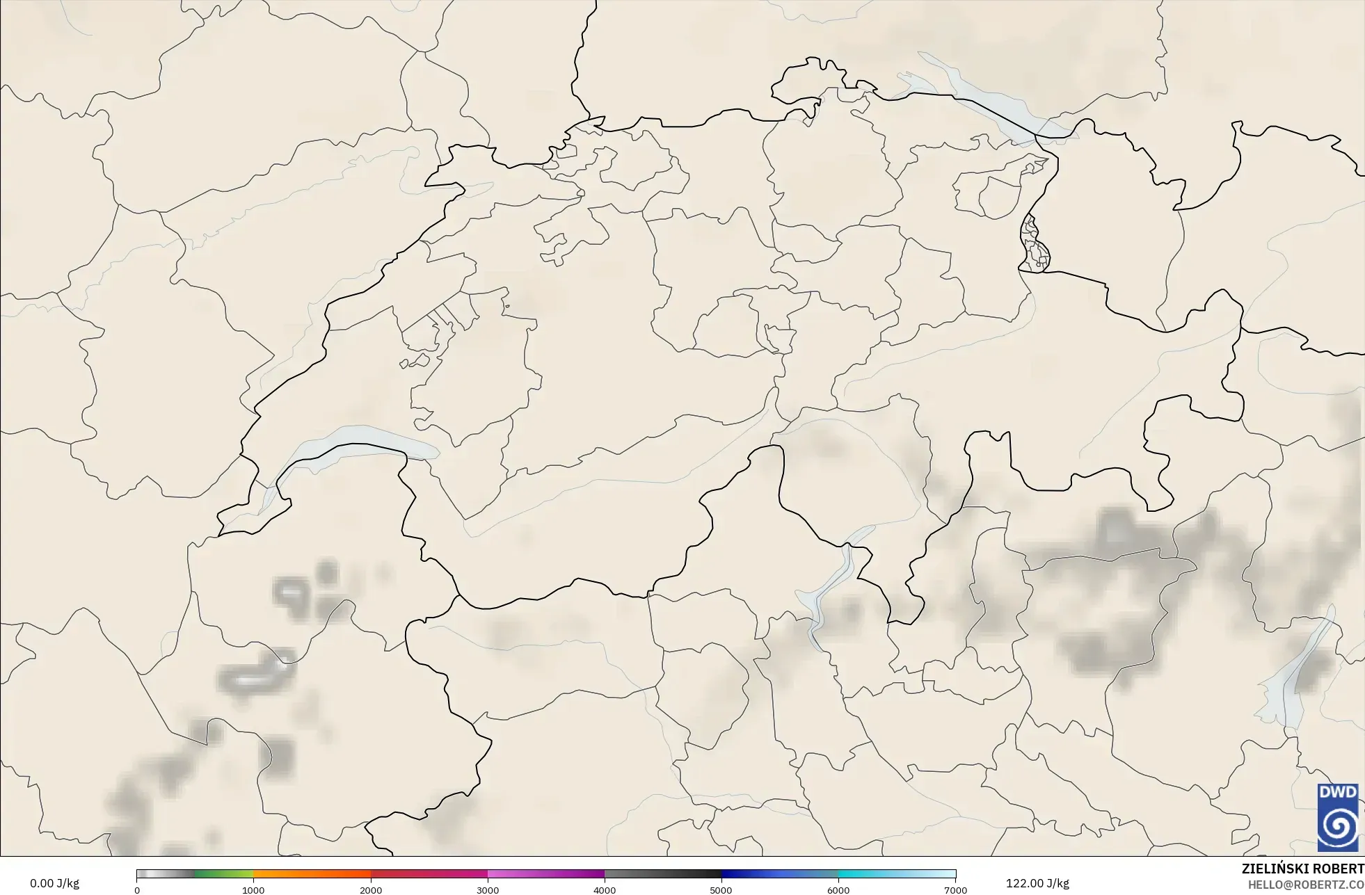 ICON modelo - Suíça, CAPE