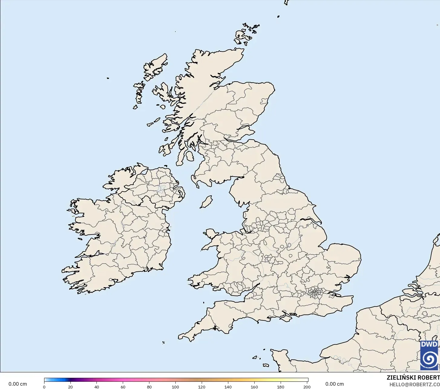 ICON modelo - Reino Unido, Profundidade da neve