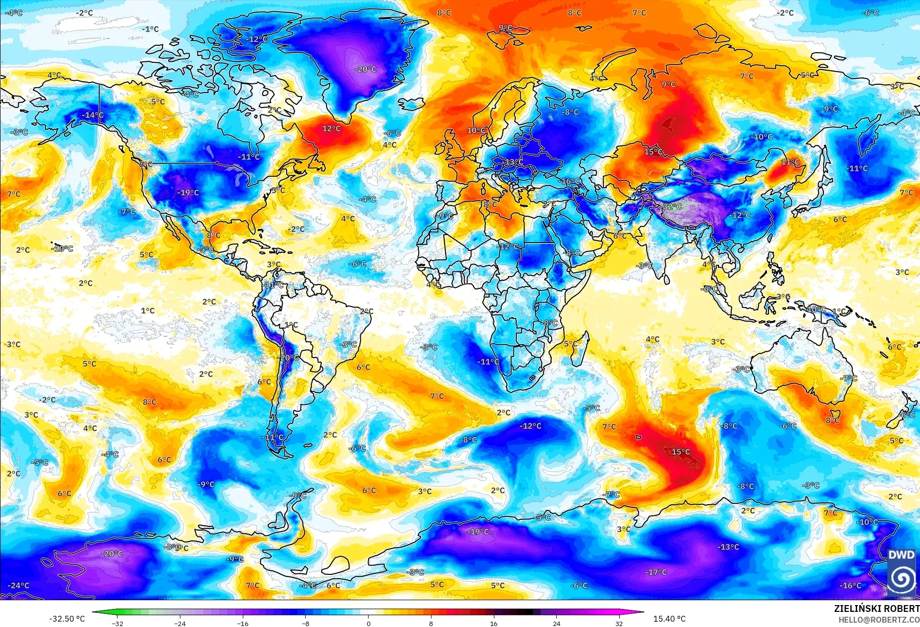 ICON modelo - Mundo, Anomalia de temperatura a 850 hPa