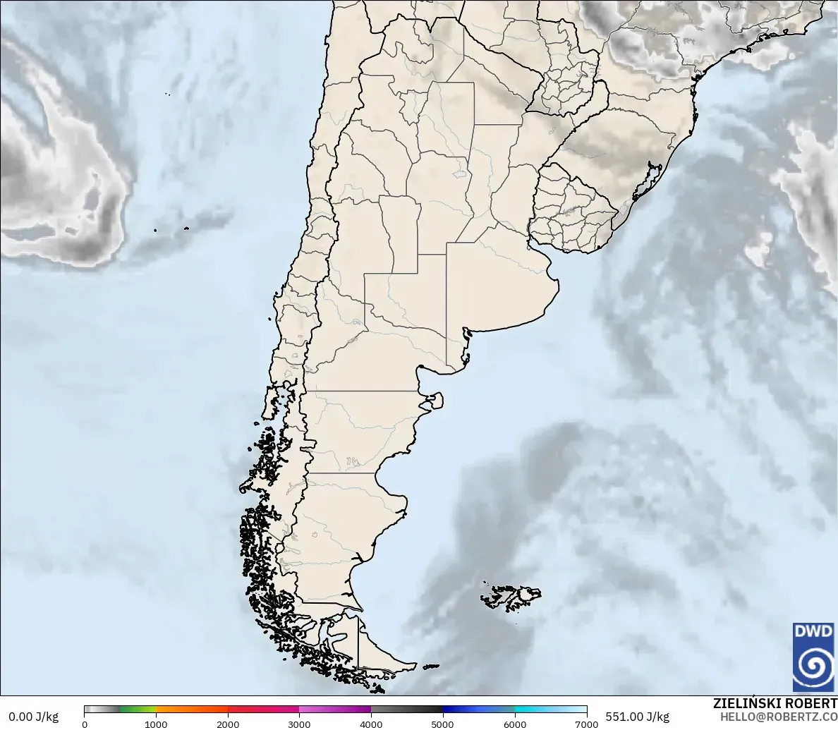 ICON modelo - Argentina, CAPE