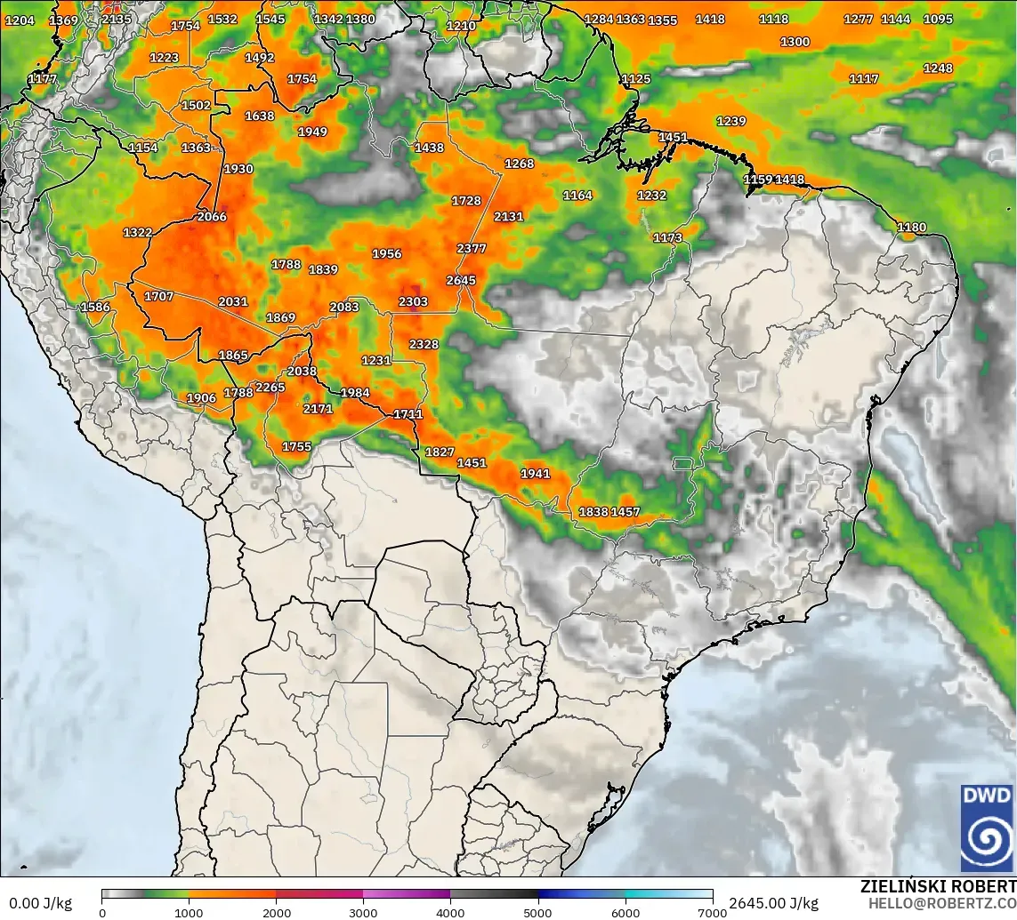 ICON modelo - Brasil, CAPE