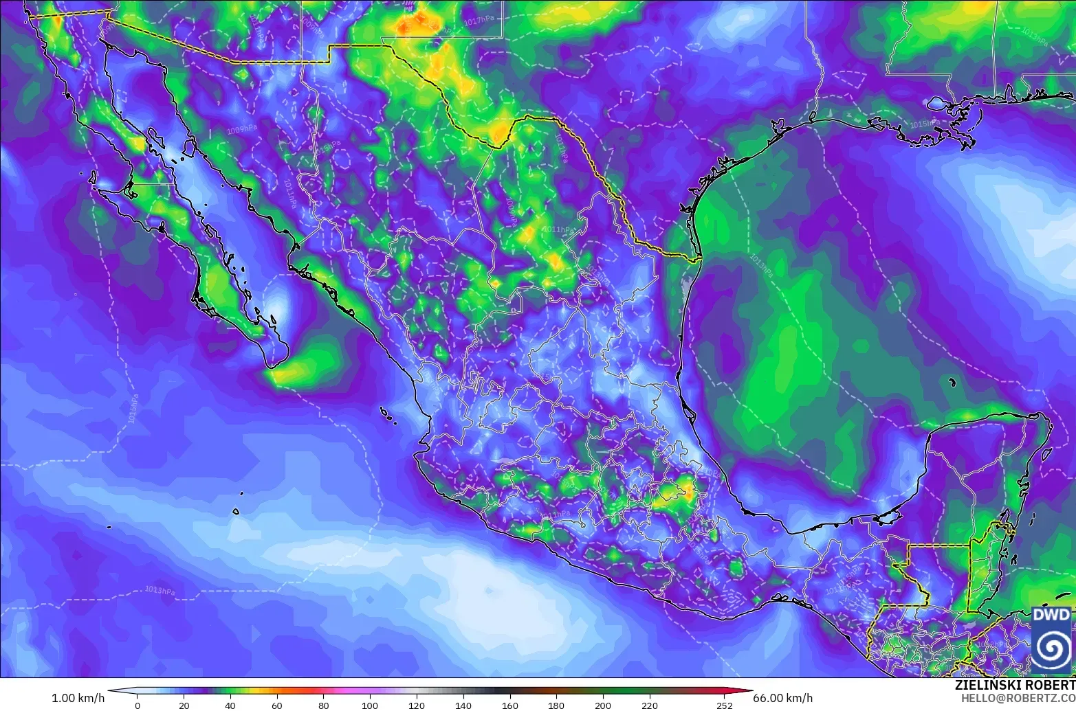 ICON modelo - México, Rajadas de vento
