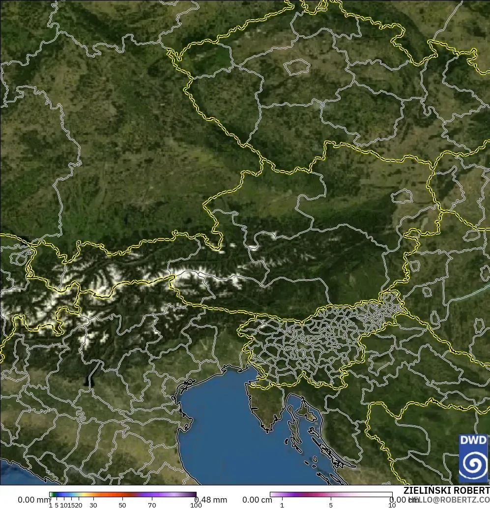 ICON modelo - Áustria, Precipitação, nuvens e pressão