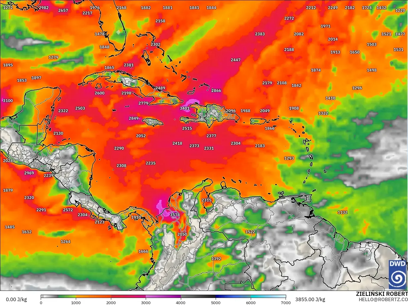 ICON modelo - Caribe, CAPE